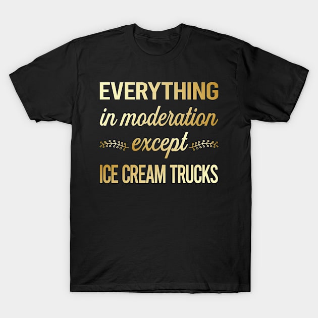 Funny Moderation Ice Cream Truck Trucks T-Shirt by lainetexterbxe49